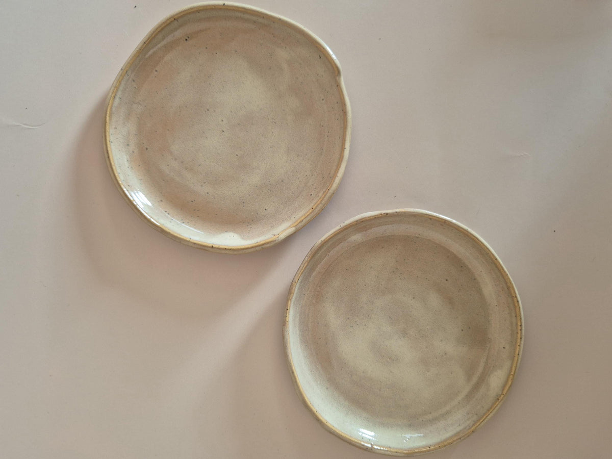 Handmade Ceramic Tapas Plate – Small Stoneware Plate – Minimal Tableware – Studio Pottery Dish