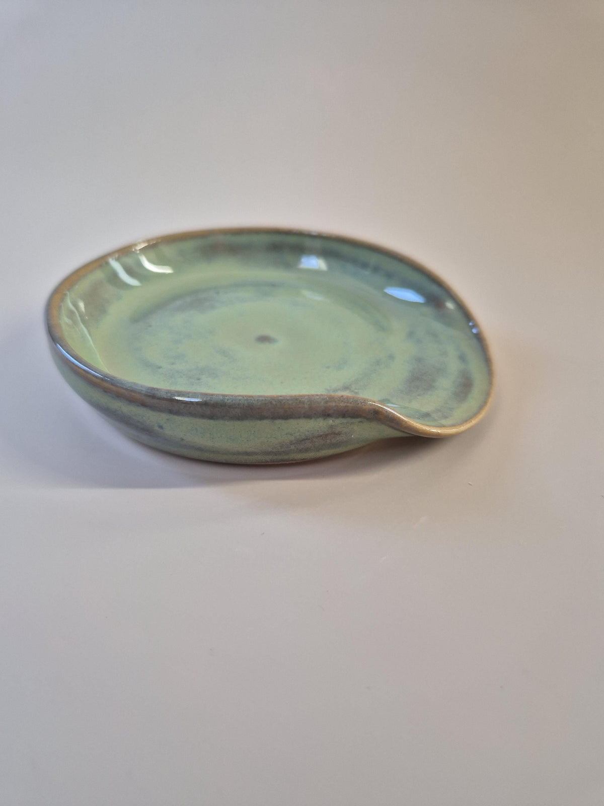 Handmade Ceramic Spoon Rest – Pottery Spoon Holder – Kitchen Spoon Dish