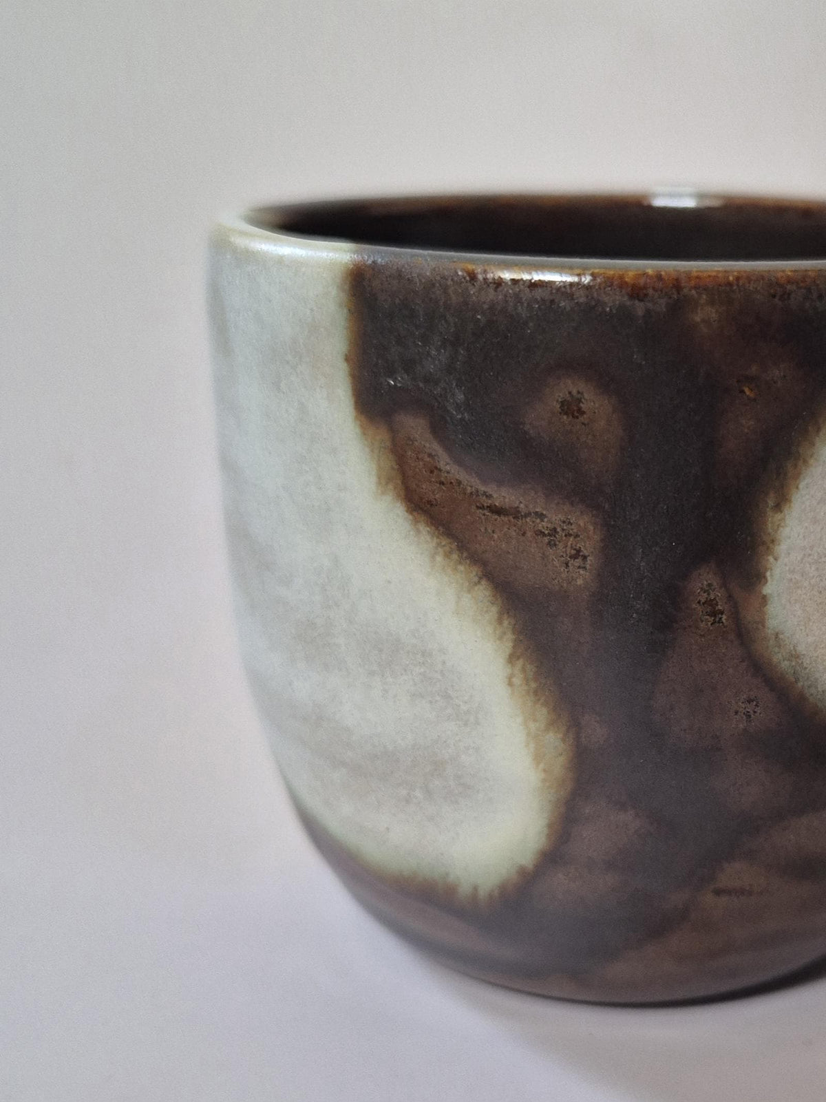 Handmade Ceramic Cup | Two Tone Glaze | Wheel Thrown Stoneware | Japandi Home Decor | Wabi Collection
