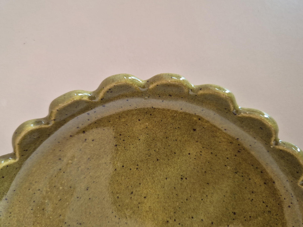 Handmade Ceramic Tapas Plate – Small Stoneware Plate – Minimal Tableware – Studio Pottery Dish