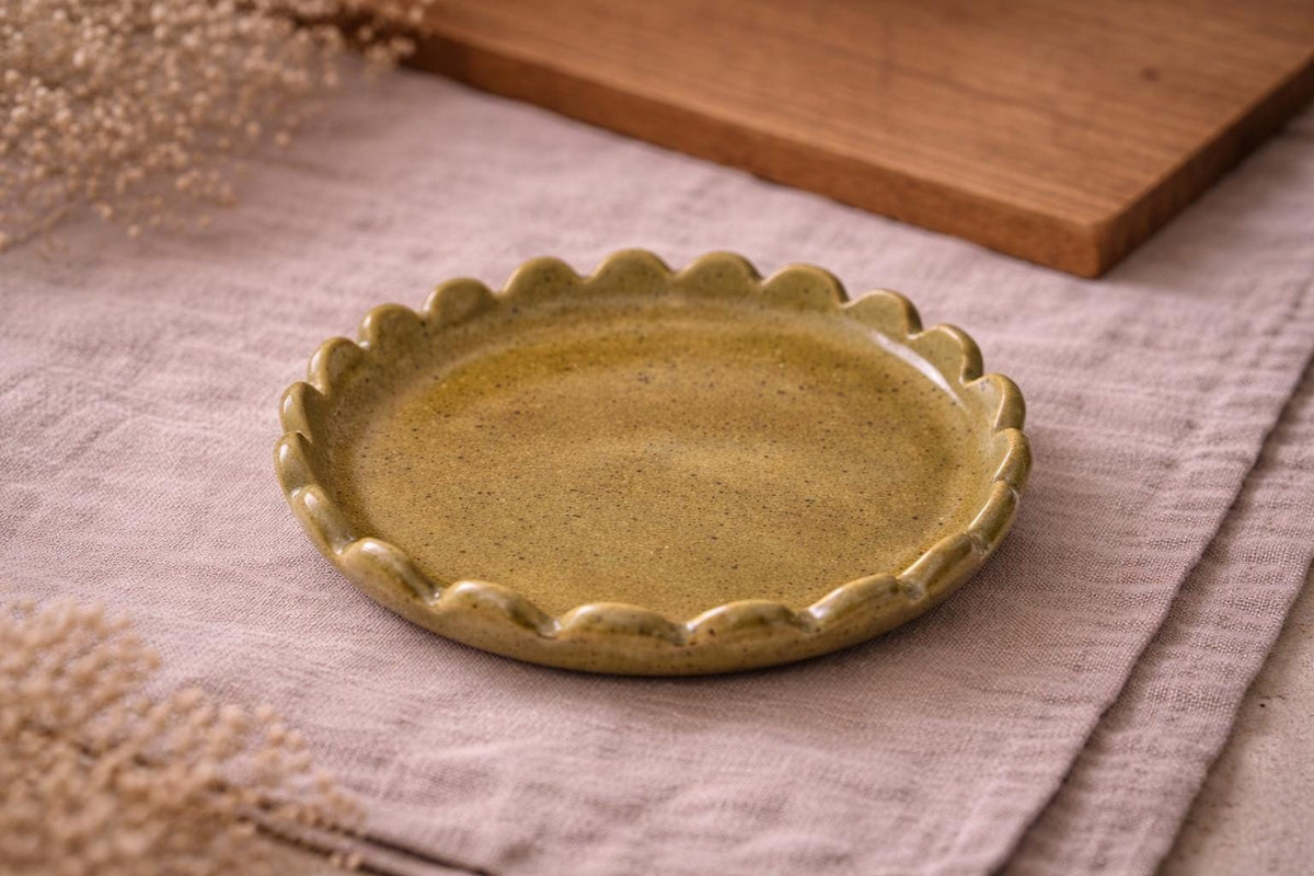 Handmade Ceramic Tapas Plate – Small Stoneware Plate – Minimal Tableware – Studio Pottery Dish