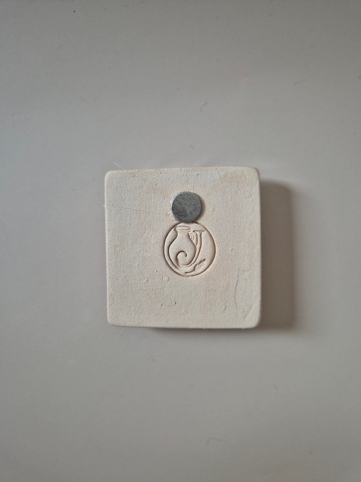 Handmade Ceramic Fridge Magnet / Mini Tile 5x5 cm – Cowboy Boot – Small Ceramic Wall Art – Unique Gift