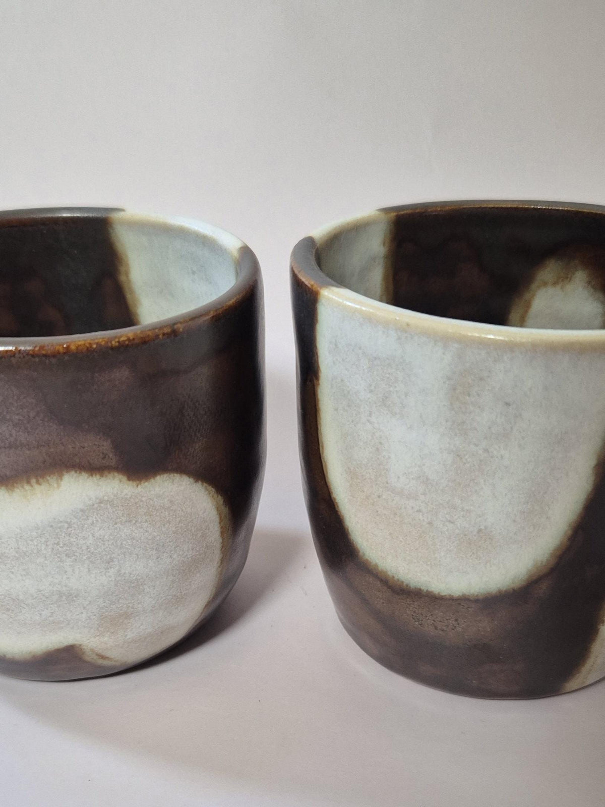 Handmade Ceramic Cup | Two Tone Glaze | Wheel Thrown Stoneware | Japandi Home Decor | Wabi Collection