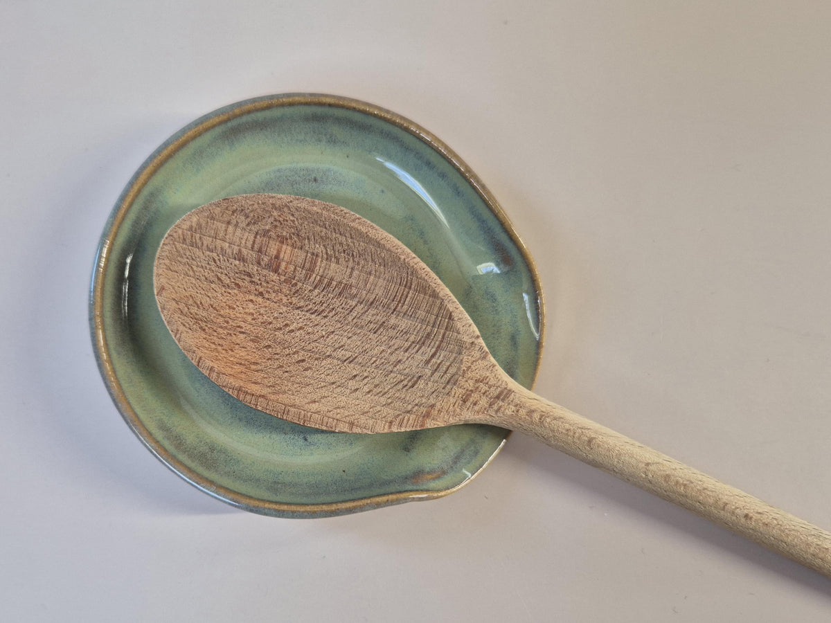 Handmade Ceramic Spoon Rest – Pottery Spoon Holder – Kitchen Spoon Dish