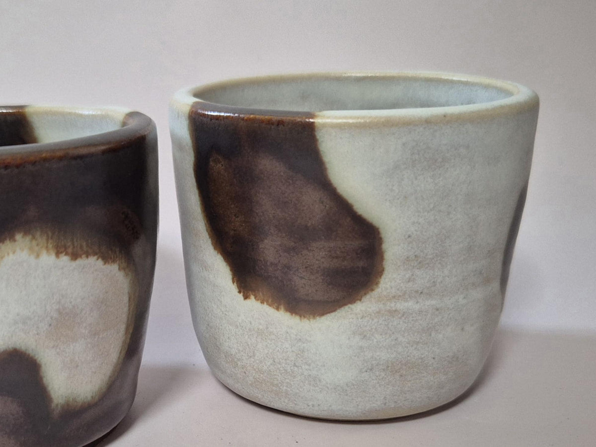 Handmade Ceramic Cup | Two Tone Glaze | Wheel Thrown Stoneware | Japandi Home Decor | Wabi Collection