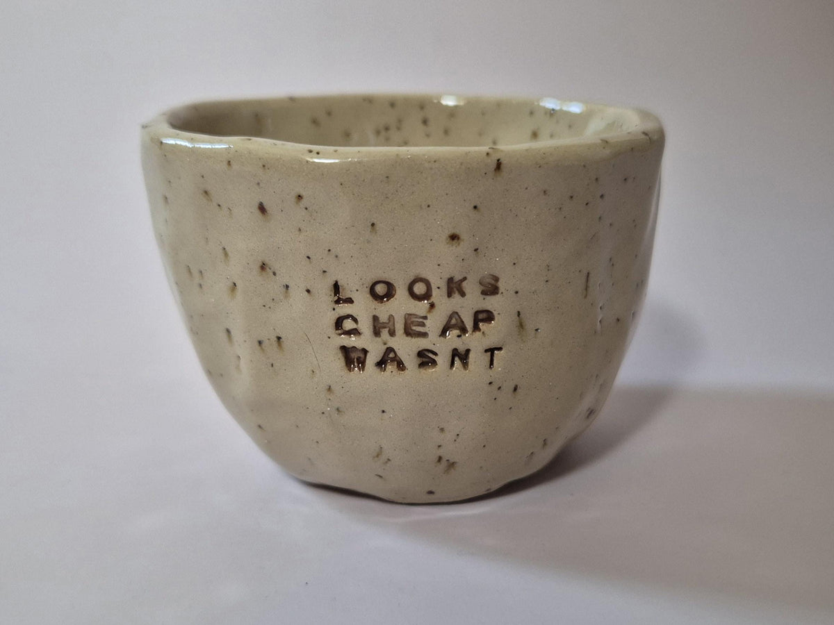 Handmade Ceramic Pinch Mug | Hand Stamped Quote Cup | Speckled Stoneware | Dolly Parton Inspired | The Dolly Collection