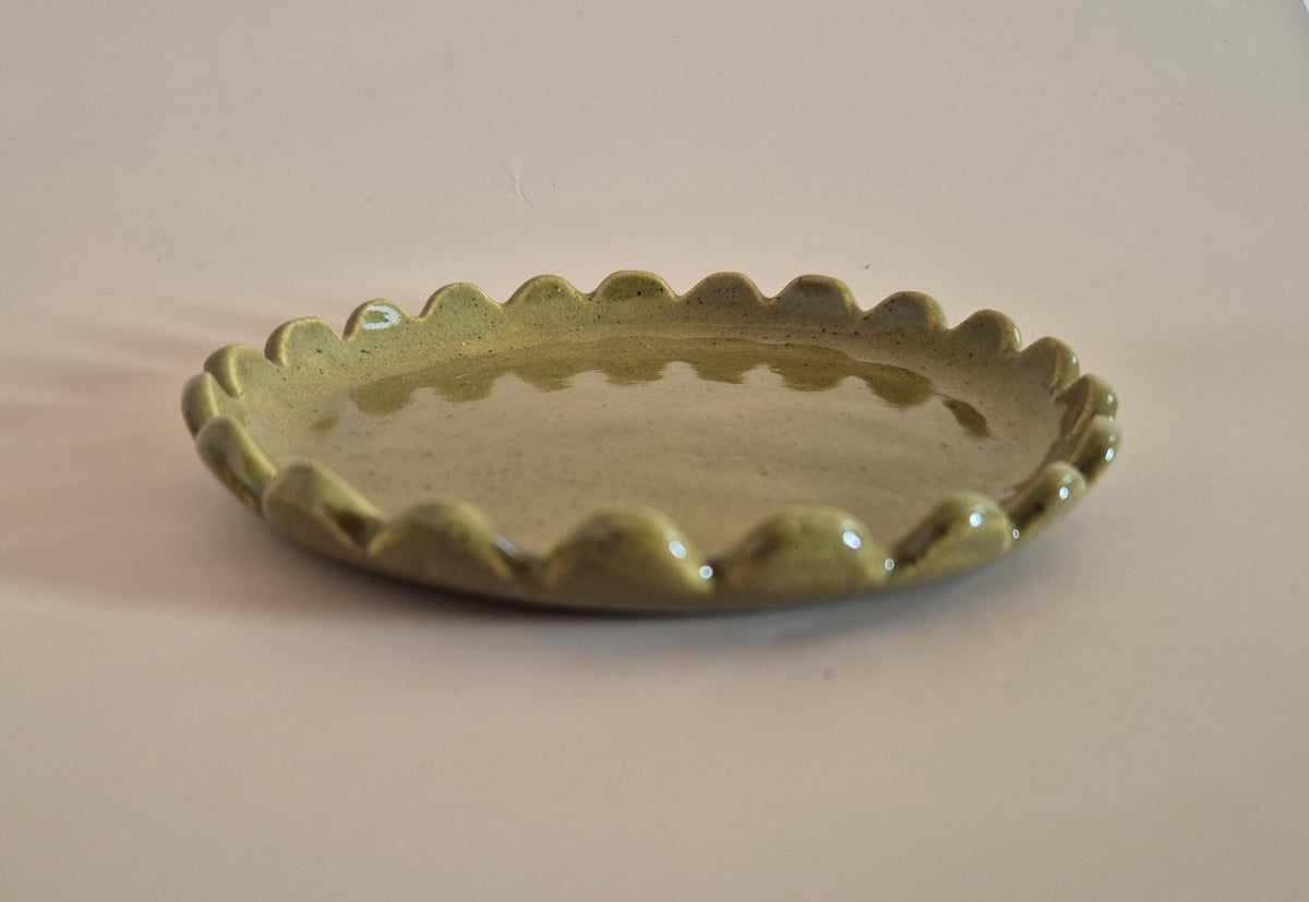Handmade Ceramic Tapas Plate – Small Stoneware Plate – Minimal Tableware – Studio Pottery Dish