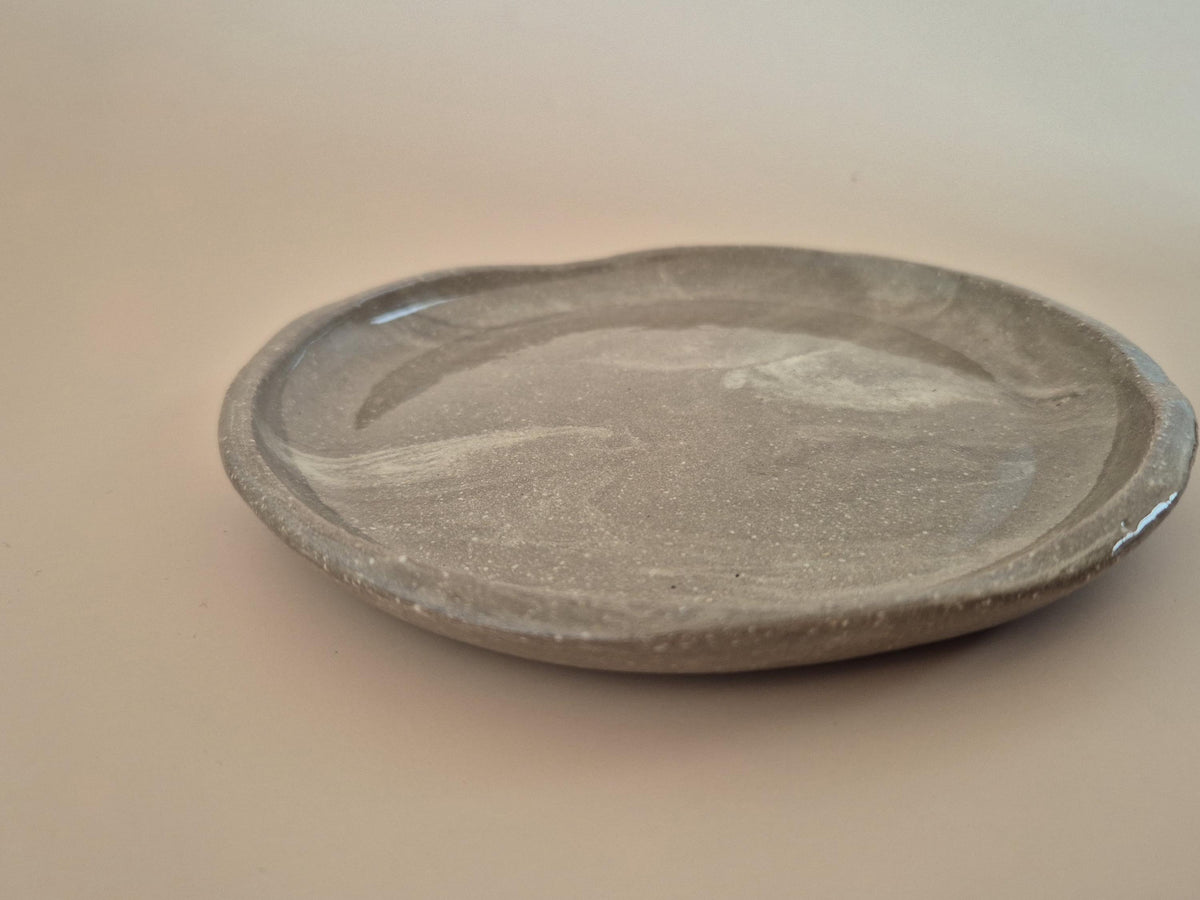 Handmade Ceramic Tapas Plate – Small Stoneware Plate – Minimal Tableware – Studio Pottery Dish