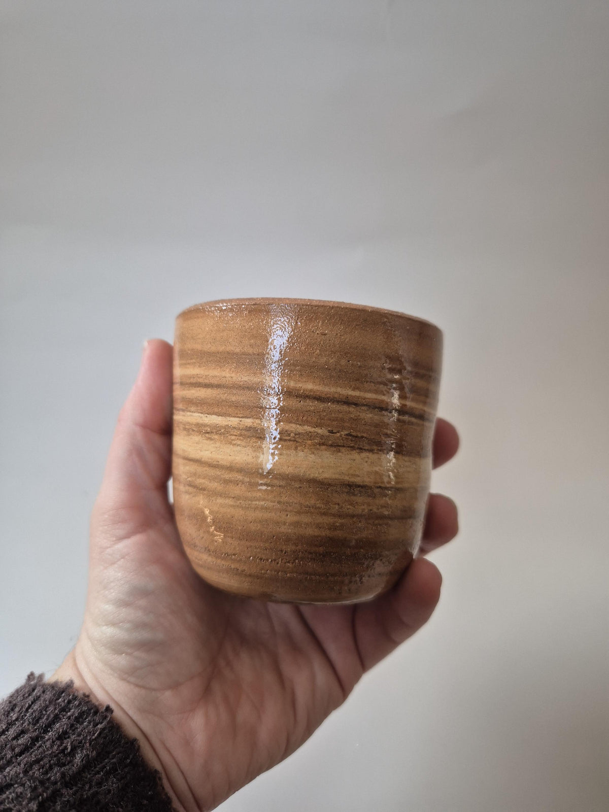 Handmade Marbled Ceramic Cup | Wheel Thrown Stoneware | Earthy Coffee Mug | Unique Pottery Gift | Terroir Collection